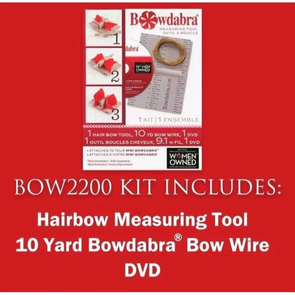 NEW Old Stock Mini Bowdabra Measuring Tool w/10yd Bow Wire + DVD E-Book